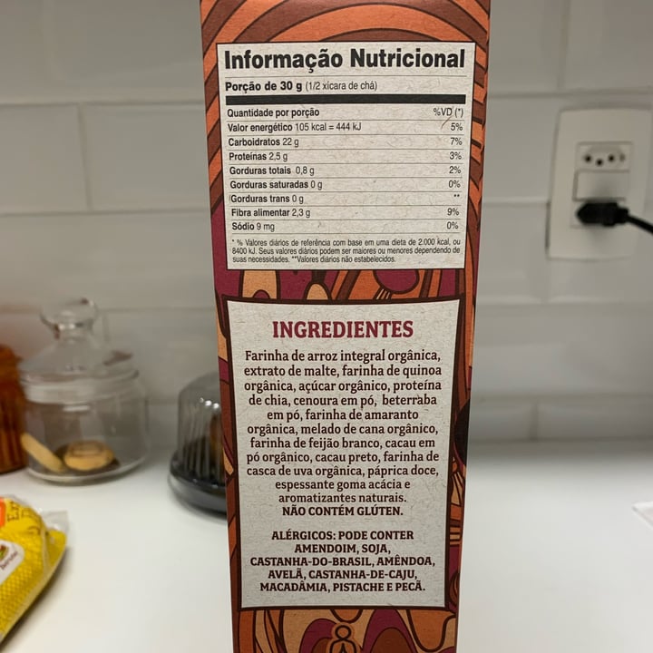 review photo of biO2 Vegan Crunchy Cereal Matinal Cenoura, Beterraba, Cacau E Caramelo shared by @alenolasco on 08 May 2022 - review