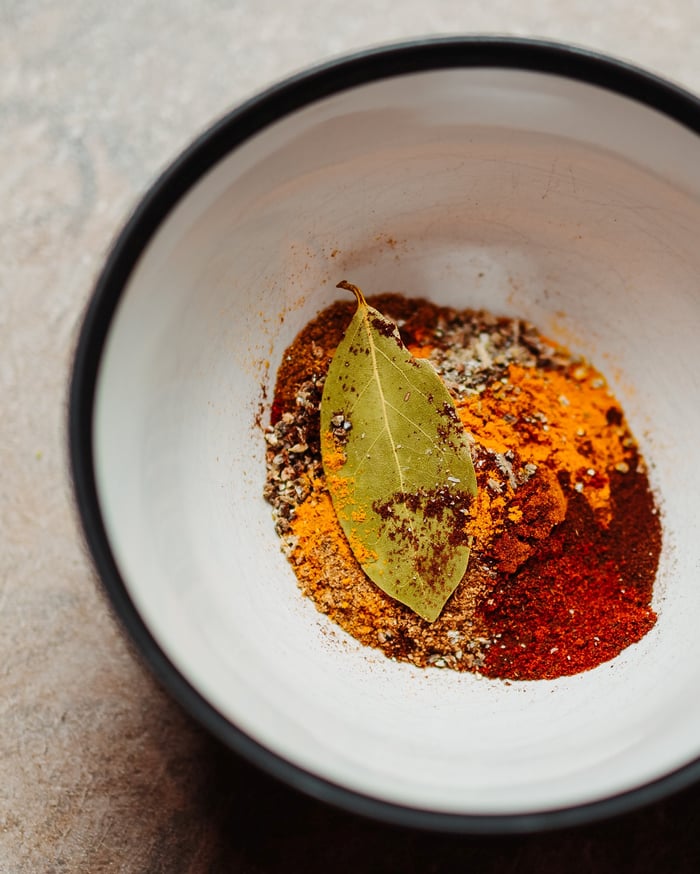 a bowl of powdered dry spices