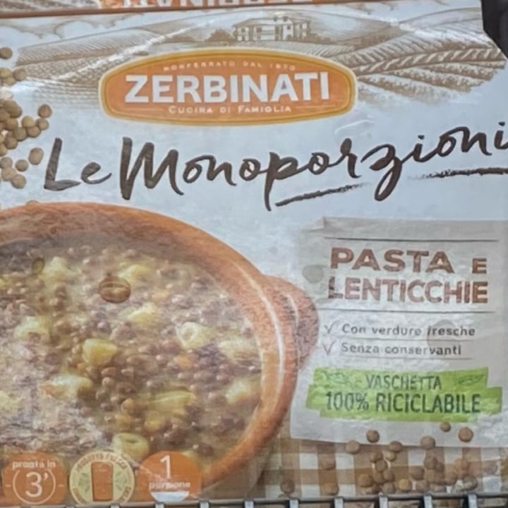 photo of Zerbinati Pasta e lenticchie shared by @portosusy on  30 Jun 2022 - review