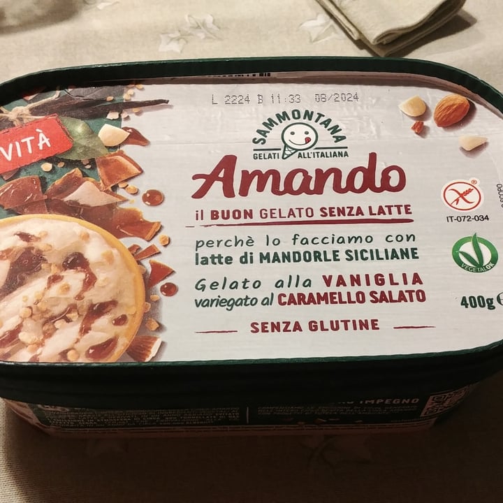 photo of Sammontana Amando Gelato Alla Vaniglia Vatiegato al Caramello Salato shared by @elena1704 on  05 Oct 2022 - review