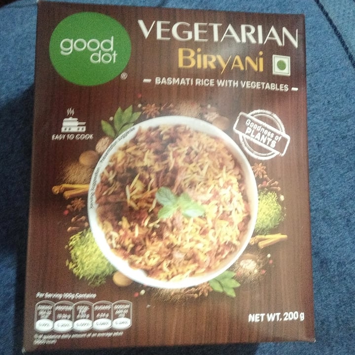 photo of good dot Vegetarian Biryani shared by @anjunj on  17 Feb 2022 - review