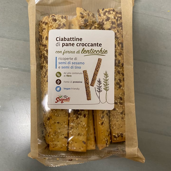 photo of Stagnati Ciabattine Di Pane Croccante Con Farina Di Lenticchie shared by @rossellacastle on  26 Jun 2022 - review