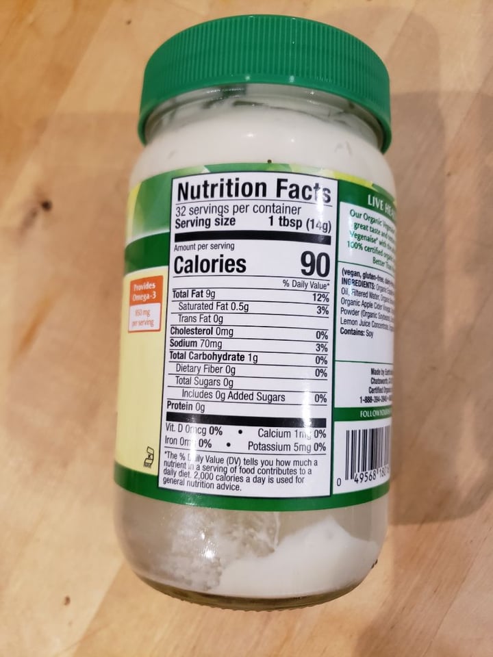 review photo of Follow your Heart Original Vegenaise shared by @michelleadina on 15 Mar 2020 - review