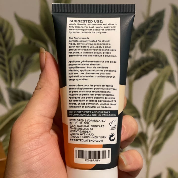 photo of Éclat Foot Cream shared by @veganmartolina on  14 Dec 2021 - review
