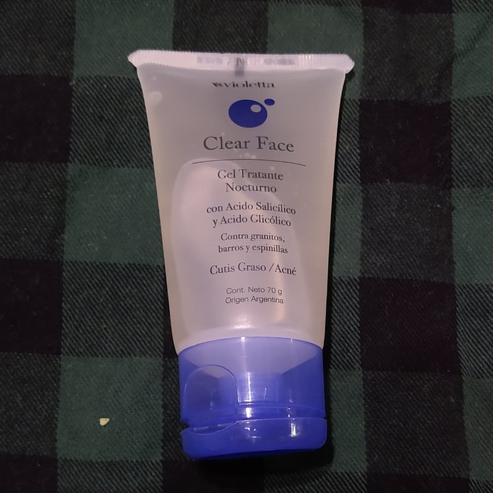 photo of Violetta cosméticos Gel tratante nocturno Clear Face shared by @vaderveg on  10 Dec 2020 - review