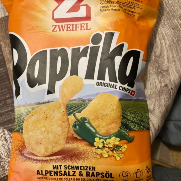 photo of Zweifel Paprika Original Chips shared by @elenagreco on  29 Sep 2022 - review