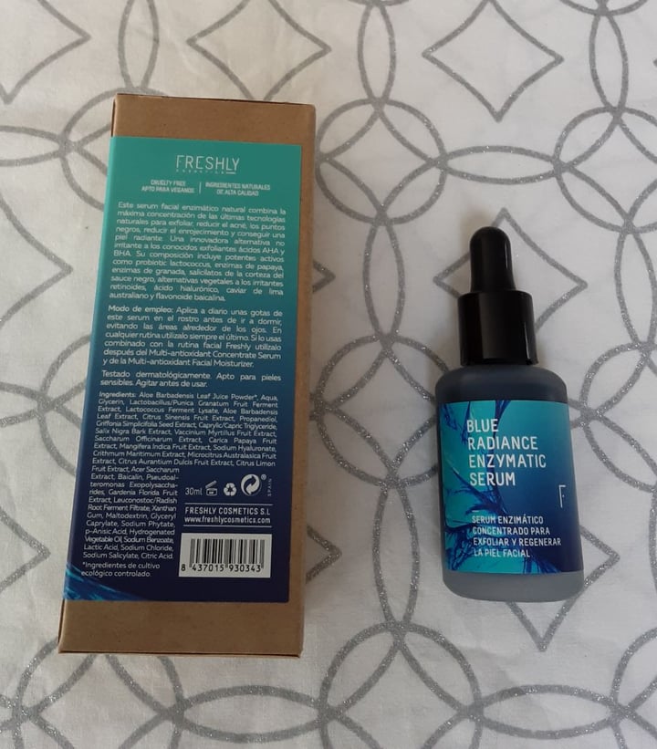 photo of Freshly Cosmetics Blue Radiance Enzymatic Serum shared by @sanag13 on  13 Apr 2020 - review