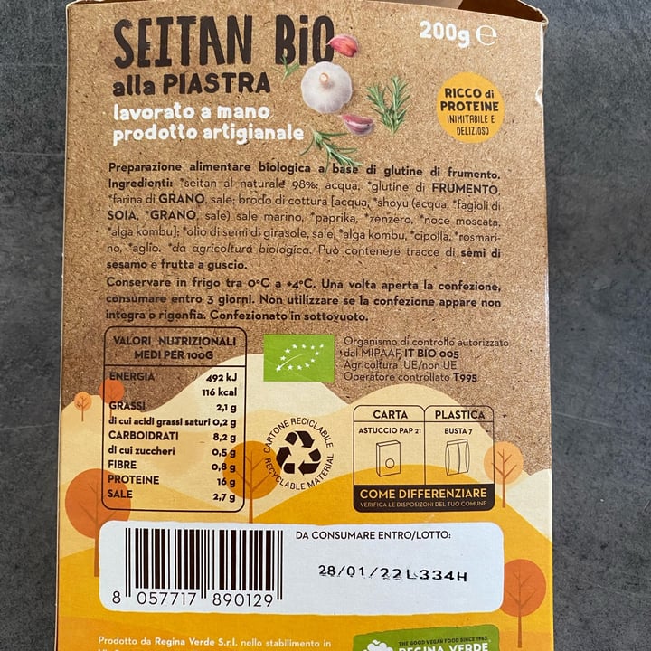 photo of Regina Verde Seitan Bio alla Piastra shared by @loredanadeblasio on  23 Dec 2021 - review