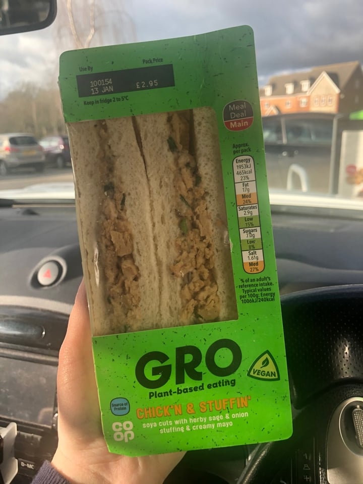 photo of Coop Gro Chick’n & Stuffin shared by @veganlivvy on  16 Jan 2020 - review