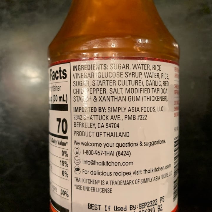 photo of Thai Kitchen sweet red chili sauce shared by @carolbrittx on  28 May 2022 - review