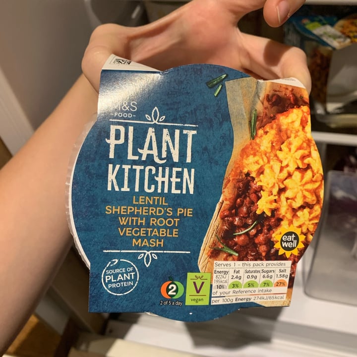 photo of Plant Kitchen (M&S) Plant Kitchen Lentil Shepherd's Pie shared by @tegan-the-vegan on  21 Oct 2020 - review