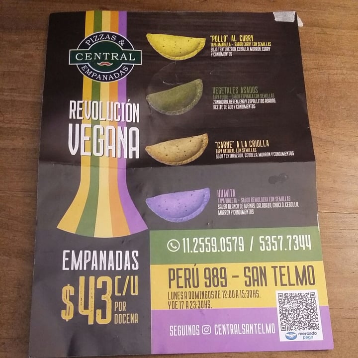 photo of Central Pizzas y Empanadas- San Telmo Empanadas Veganas shared by @lihuenaillen on  24 May 2021 - review