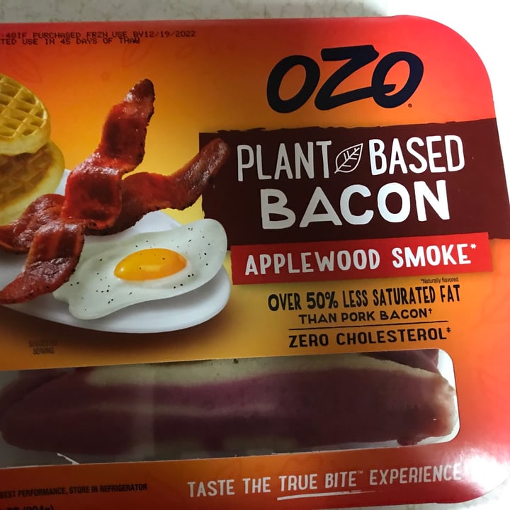 review photo of Ozo Plant Based Bacon Applewood Smoke shared by @cottagefae on 30 Sep 2022 - review