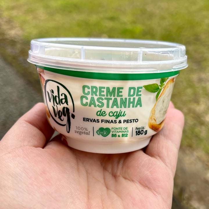 photo of Vida Veg Creme de Castanha de Caju com Ervas Finas & Pesto shared by @edersontav on  27 May 2022 - review
