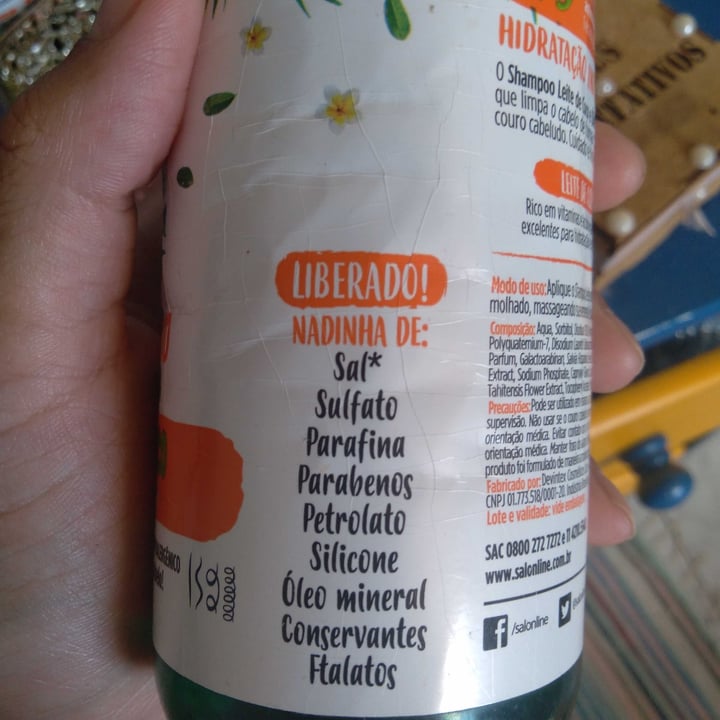review photo of Salon line Shampoo Maria Natureza Leite de Coco shared by @leticiagama on 23 Nov 2021 - review