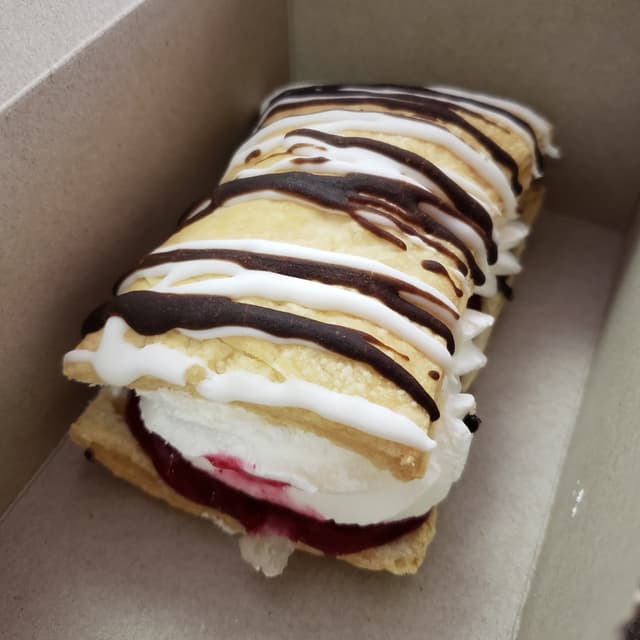 Photo of the dish “Chocolate, berries & cream pastry”
