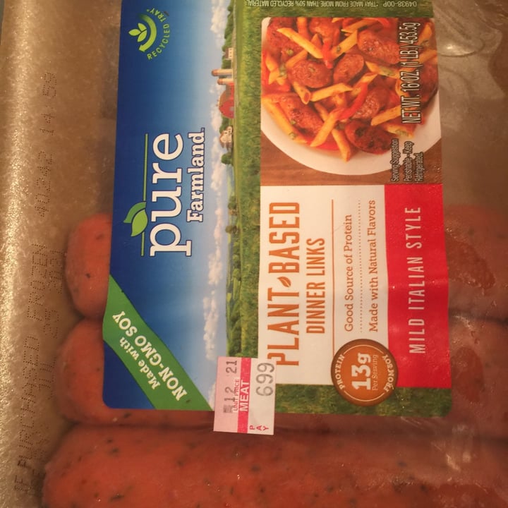 review photo of Pure Farmland Plant Based Dinner Links Mild Italian Style shared by @risinghope on 09 Jun 2021 - review