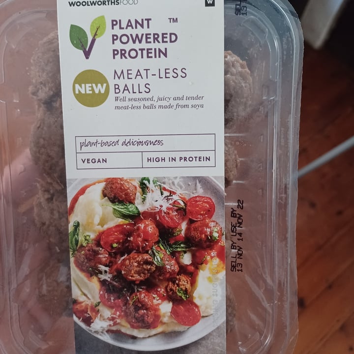 photo of Woolworths Plant Powered Protein Meat-Less Balls shared by @campsbayvegan on  18 Nov 2022 - review