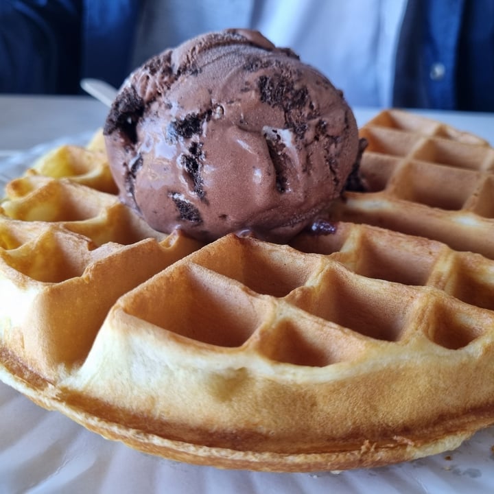 photo of Kristen's Kick-Ass Ice Cream - Noordhoek Farm Village Vegan Waffle And "Milk" Chocolate And Oreo Vegan Ice Cream shared by @spinachsteve on  25 May 2021 - review