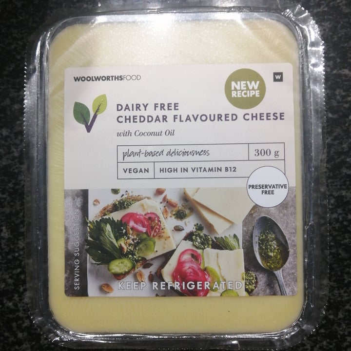 photo of Woolworths Food Dairy Free Cheddar Cheese New Recipe shared by @thekeenbean on  13 Jun 2021 - review