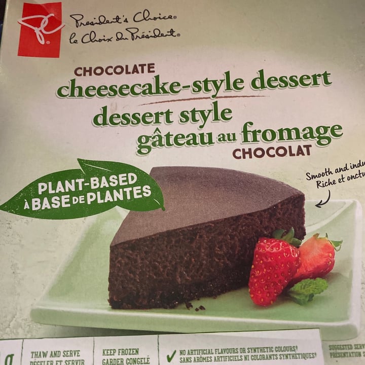 photo of President's Choice Chocolate Cheese Cake shared by @veganforregan on  01 Jun 2021 - review