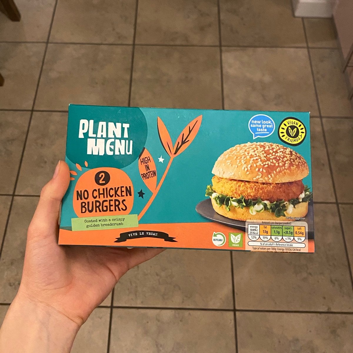 2 No Chicken Burgers from Plant Menu - Vegan Product Reviews & Ratings ...
