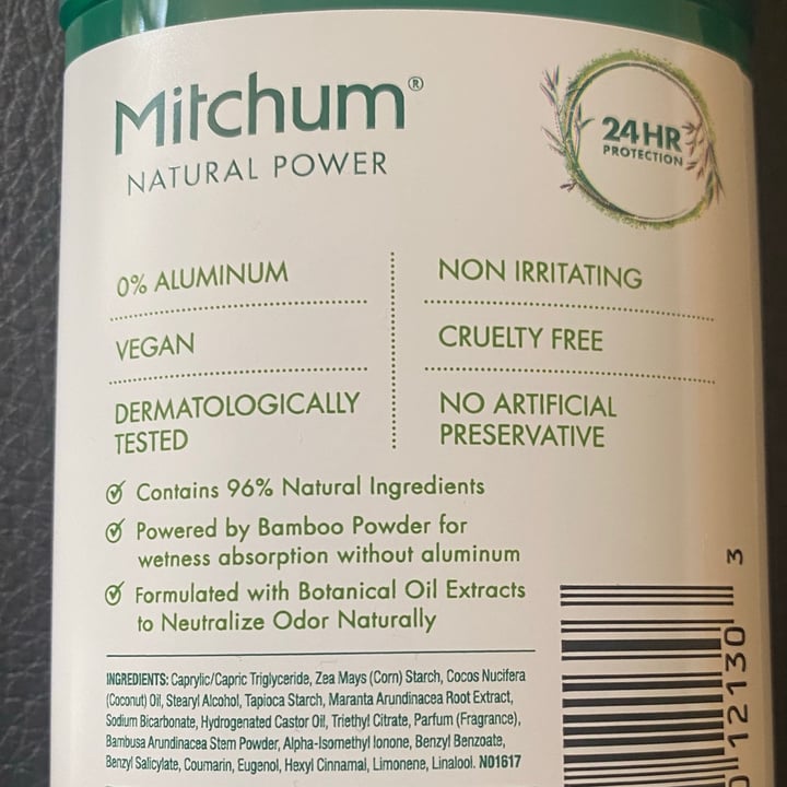 photo of Mitchum Bamboo Powder Deodorant shared by @karenrp on  09 Sep 2021 - review