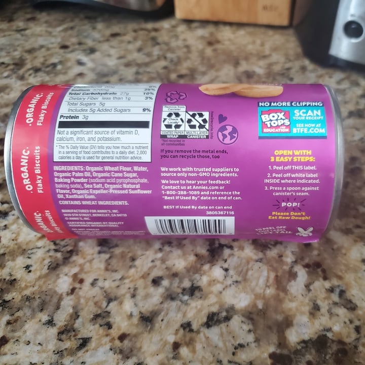 photo of Annie’s Annie's Organic Flaky Biscuits shared by @donnaeatsplants1st on  10 Dec 2021 - review