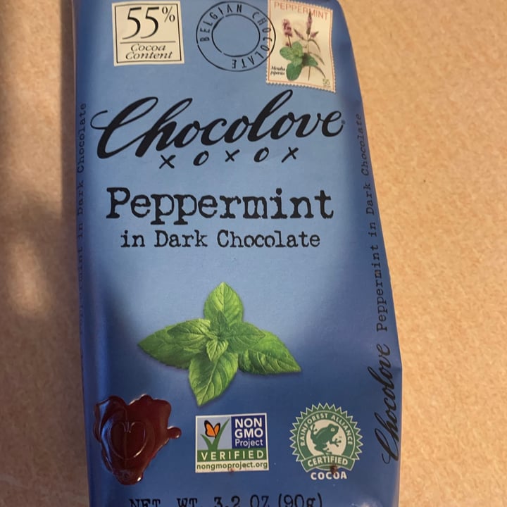 photo of Chocolove Peppermint in Dark Chocolate shared by @katiewinter on  27 Jul 2020 - review