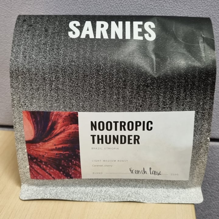 photo of Sarnies Nootropic Thunder Blend shared by @plantbasedlifestyle on  04 Sep 2022 - review