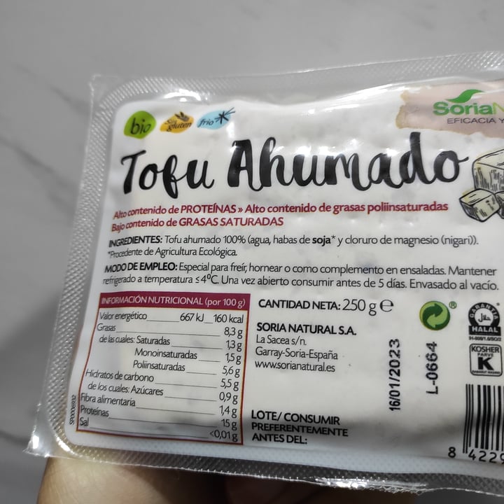 photo of Soria Natural Tofu Ahumado shared by @vacaloura on  06 Nov 2022 - review