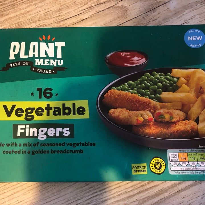 photo of Plant Menu Vegetable fingers shared by @vegangames on  08 Apr 2022 - review