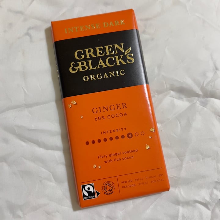 photo of Green & Black's Ginger 60% Cocoa shared by @vegan-ravana on  06 May 2022 - review