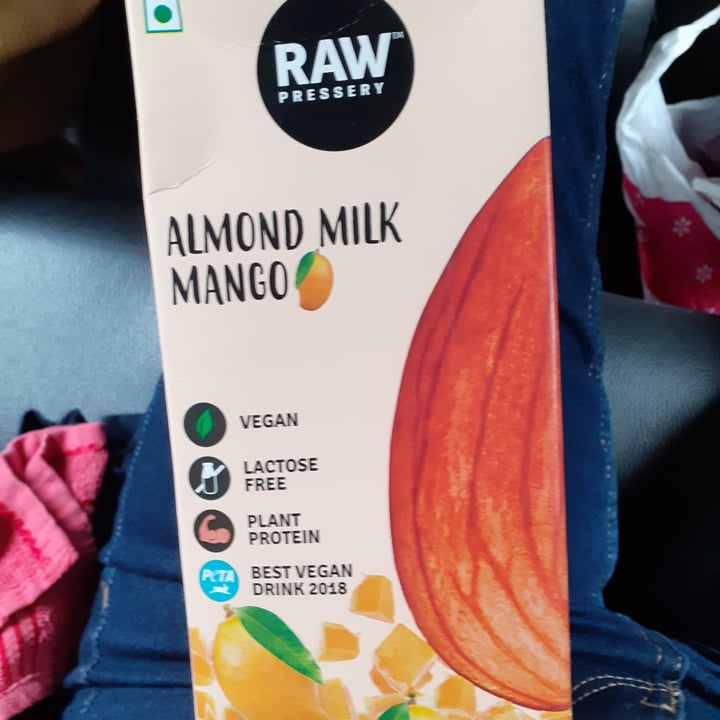 review photo of Raw Pressery Almond milk mango shared by @thevegangaldiya on 13 Dec 2020 - review
