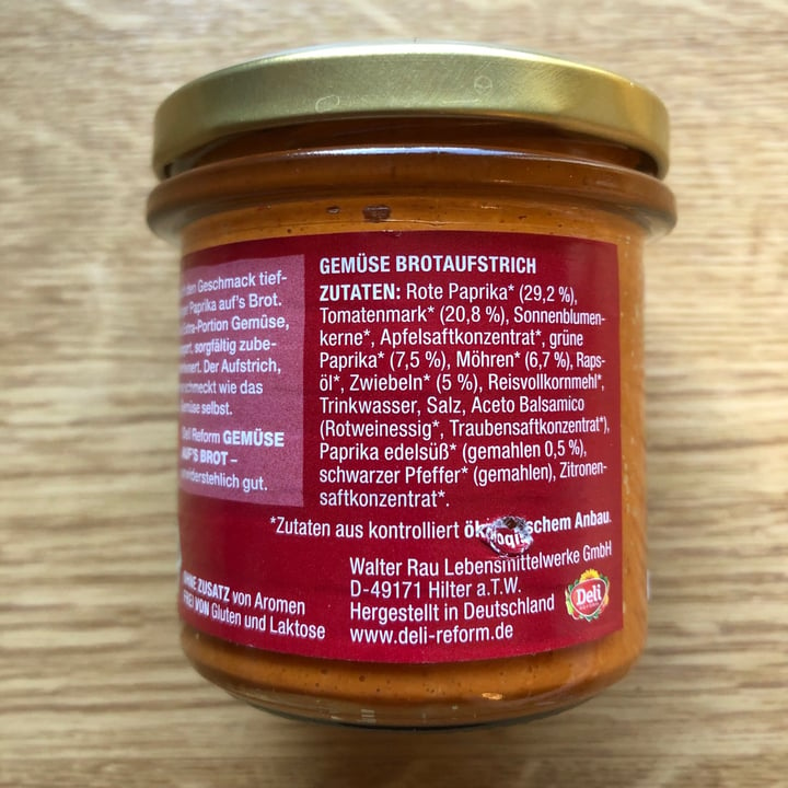 photo of Deli REFORM Gemüse auf‘s Brot Paprika shared by @meike on  04 May 2020 - review
