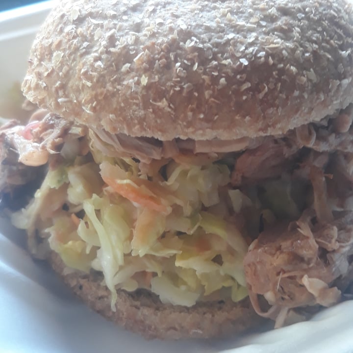 photo of GreenFare Organic Cafe Jackfruit BBQ sandwich shared by @hannahamell on  25 Apr 2022 - review