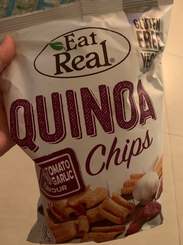 photo of Eat Real Sundried Tomato & Roasted Garlic Flavour Quinoa Chips  shared by @sachacarina on  18 Jun 2020 - review