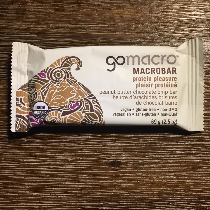 photo of GoMacro Protein Pleasure - Peanut Butter Chocolate Chip shared by @expressyourvegan on  28 Feb 2021 - review