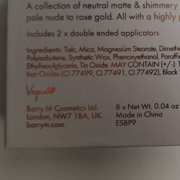 review photo of Barry M Eye Shadow Palette shared by @iwonagawin on 08 May 2020 - review