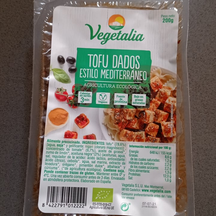 photo of Vegetalia Tofu dados estilo mediterráneo shared by @martajan on  22 May 2021 - review