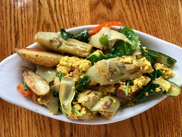 「artichoke hash」の料理の写真