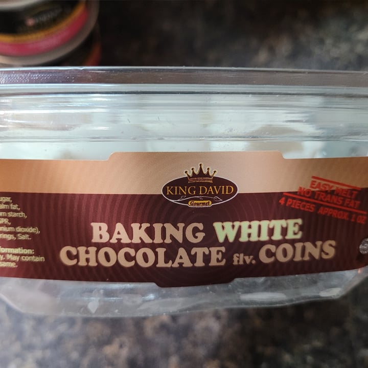 photo of King David Gourmet Baking White Chocolate Flv. Coins shared by @jh1759 on  30 Jun 2021 - review
