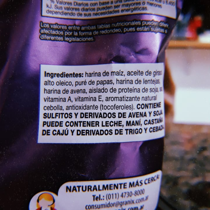 photo of Granix Veggie Snacks Sabor Cebolla shared by @nanicuadern on  22 Feb 2021 - review