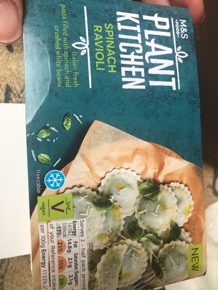 photo of Plant Kitchen (M&S) Spinach Ravioli shared by @laragmorais on  11 Mar 2020 - review