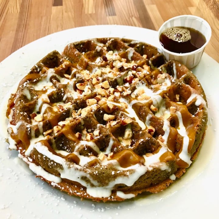 photo of Off The Griddle Pumpkin Cheesecake Waffle shared by @pdxveg on  05 Feb 2020 - review