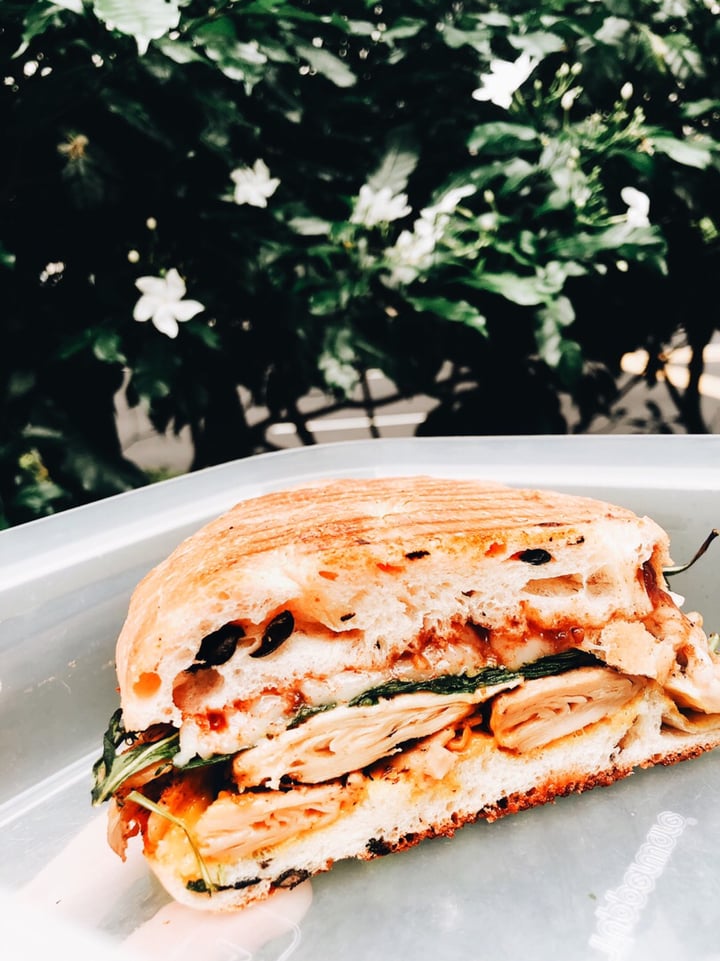 photo of Grand Hyatt Singapore Mediterranean Heura® Grilled Chicken Panini shared by @consciouscookieee on  16 Sep 2019 - review