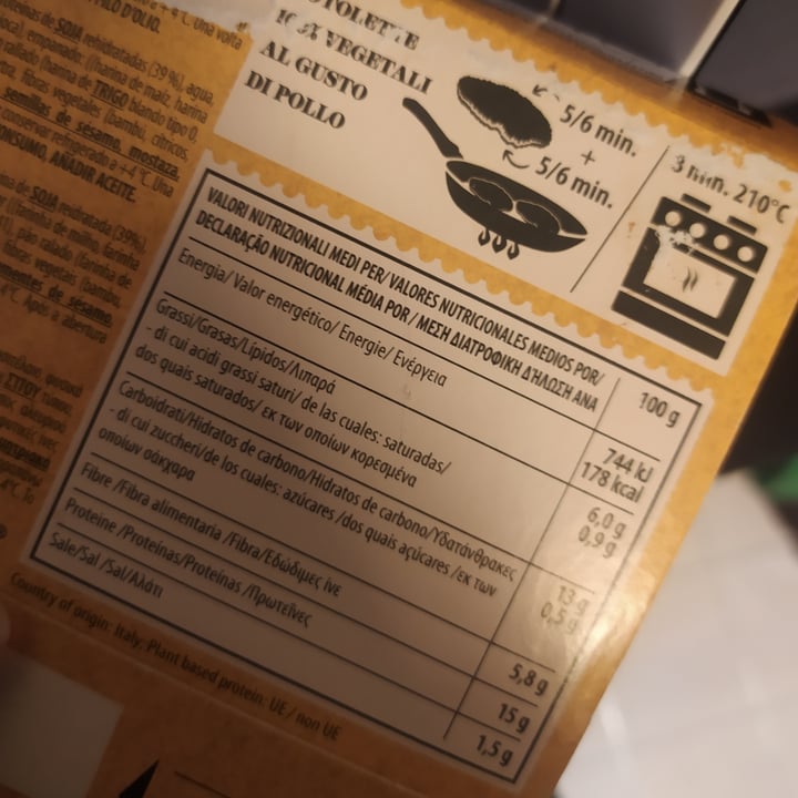 review photo of Unconventional Cotolette Vegetali 0% Pollo 100% Gusto shared by @cameragios on 12 Dec 2022 - review