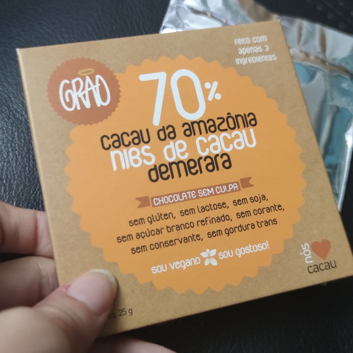 photo of Grão chocolates Nibs de Cacau 70% shared by @gabbitrindade on  06 Jul 2021 - review