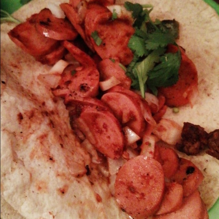 review photo of Veganísimo Loncheria Vegana Taco salchicha shared by @naynaynay on 23 Feb 2022 - review