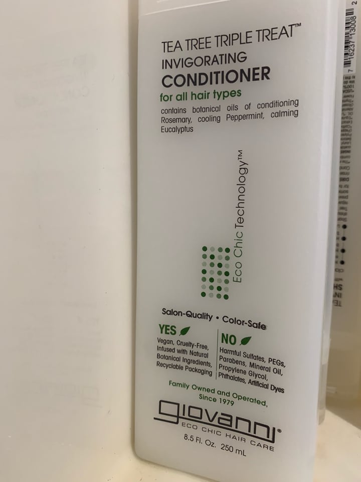 photo of Giovanni Cosmetics Tea Tree Triple Treat Invigorating Conditioner shared by @saj88 on  01 Dec 2019 - review